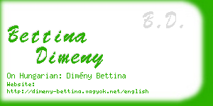 bettina dimeny business card